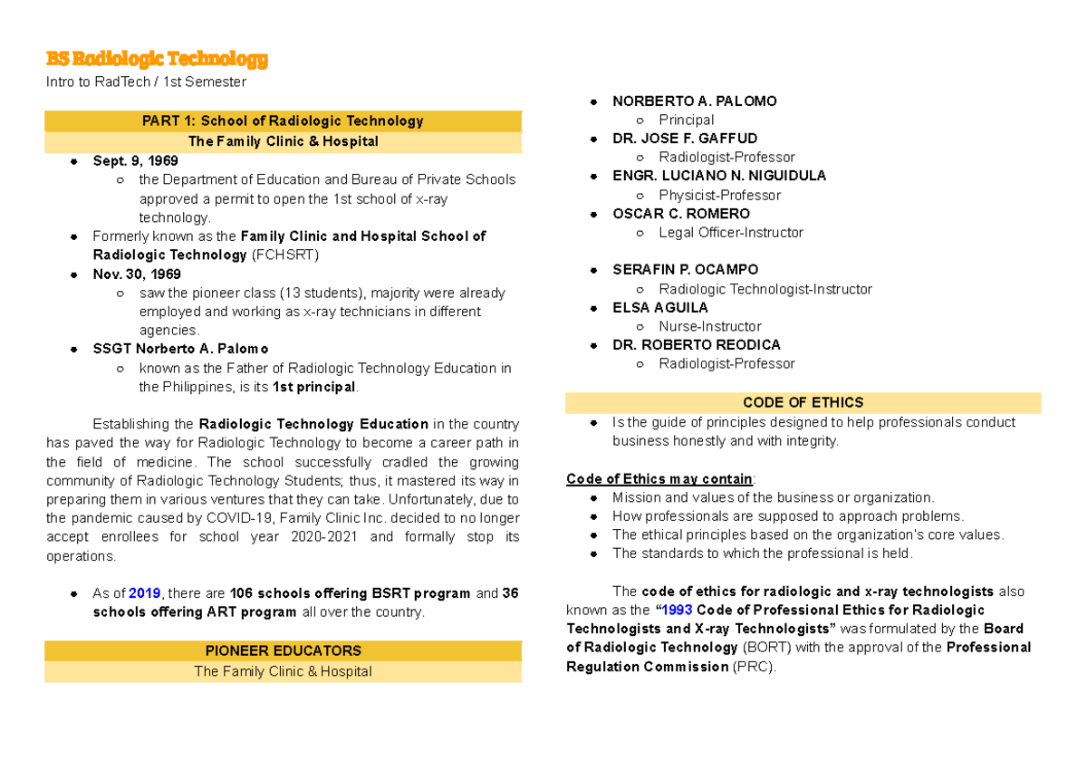 BSRT Long Quiz Reviewer: Key Concepts and Historical Insights - Studocu