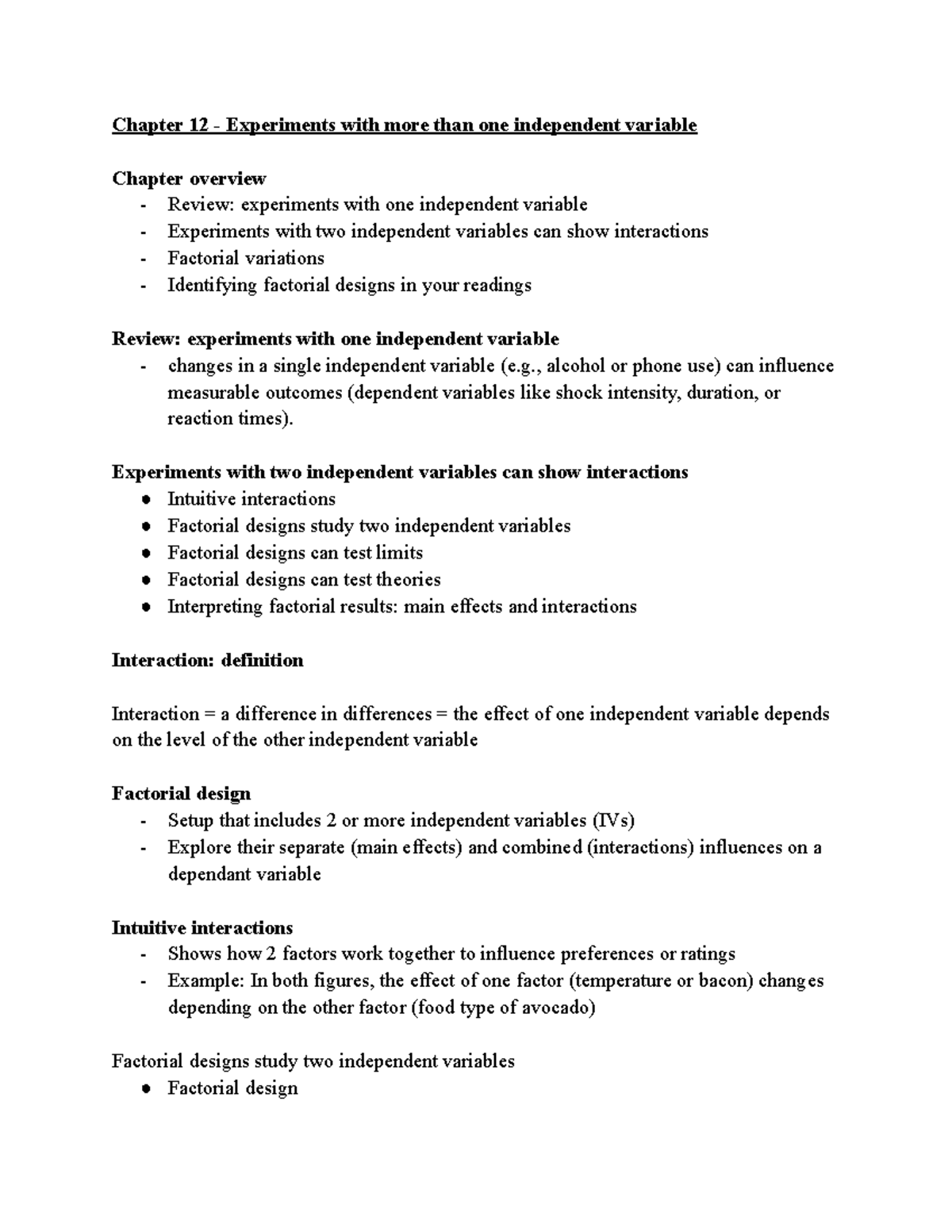 Chapter 12 - Advanced Experimental Designs with Multiple Variables ...