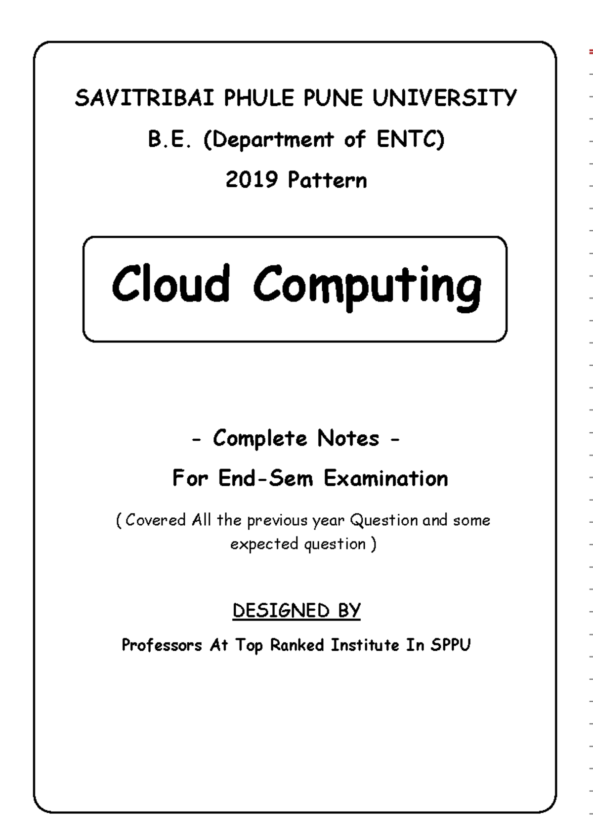CC Notes - Cloud Computing Concepts for End-Sem Exam (DSV) - Studocu