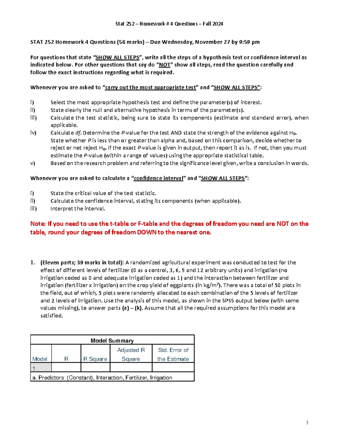 STAT 252-2024 Fall-HW4-Questions - STAT 252 Homework 4 Questions ( 56 ...