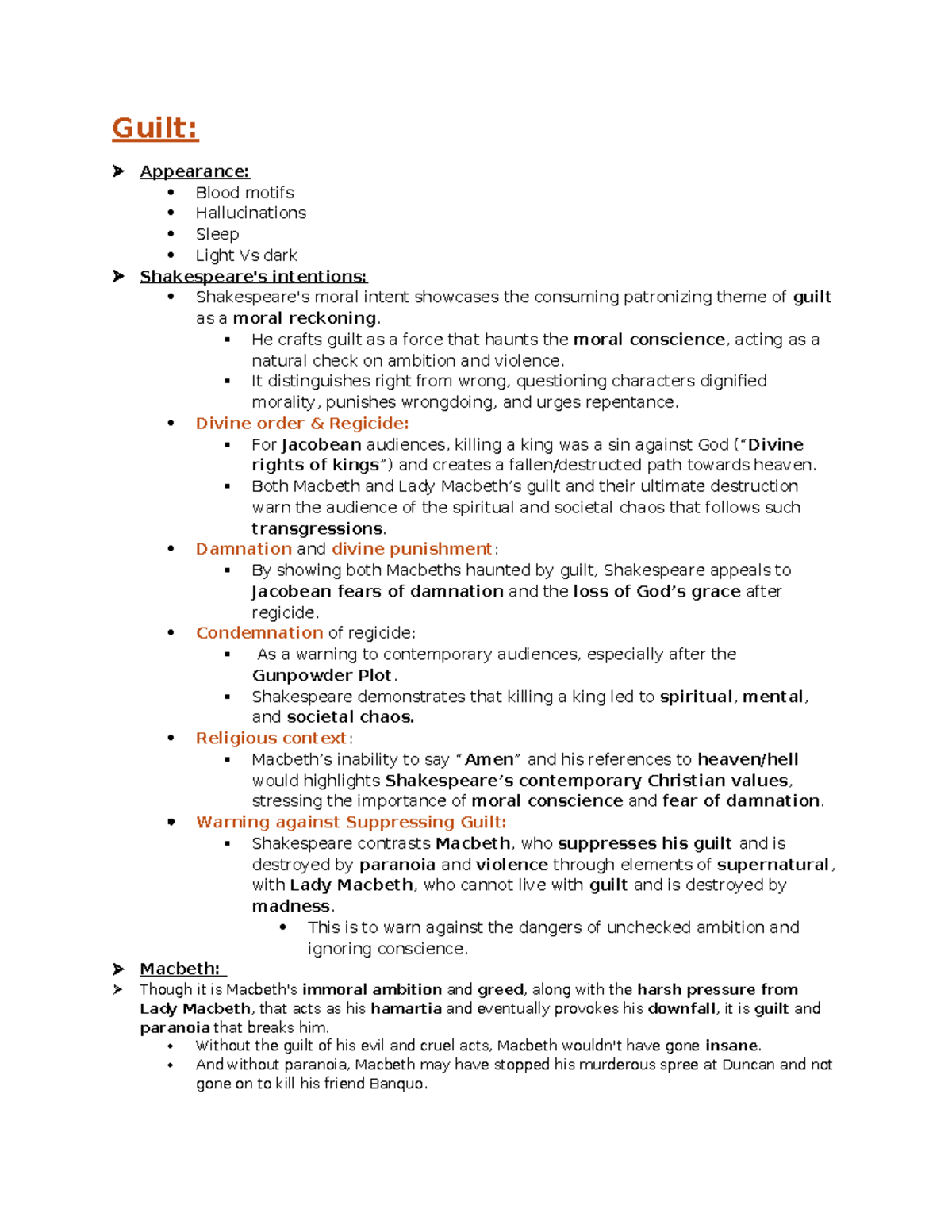 Guilt and Ambition in Macbeth: A Study of Moral Reckoning (ENG 101 ...