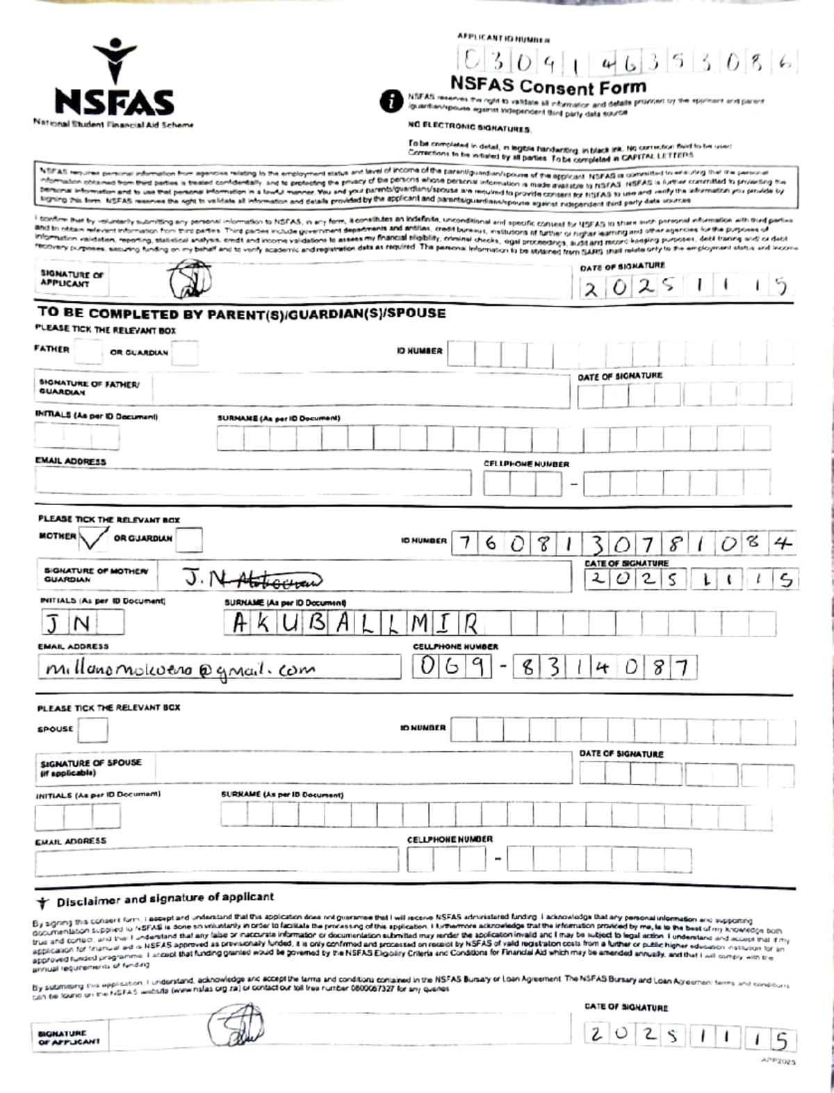 NSFAS Consent Form - 2023 Application Process - Studocu