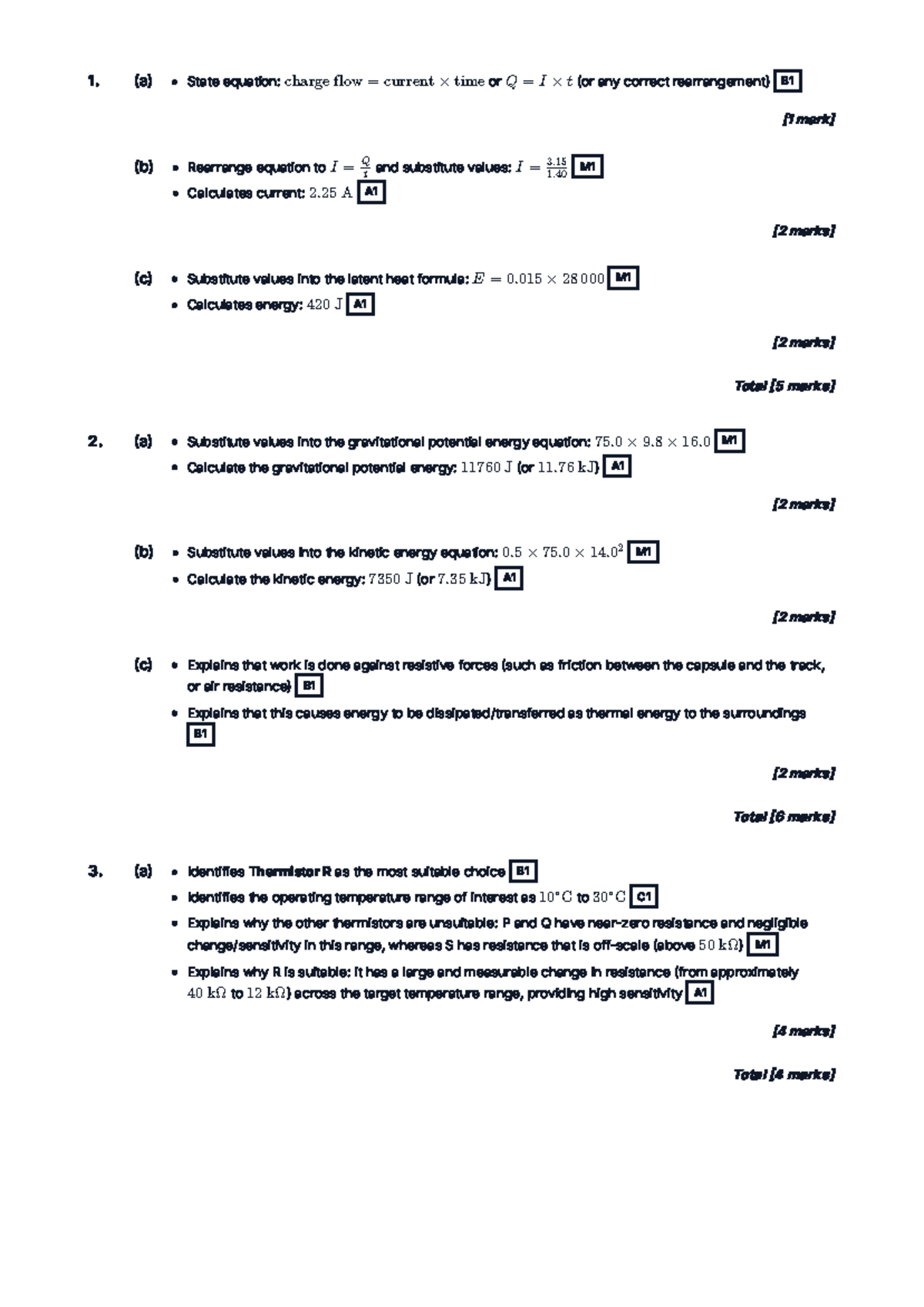 GCSE Physics AQA Paper 1 Markscheme Analysis and Solutions - Studocu