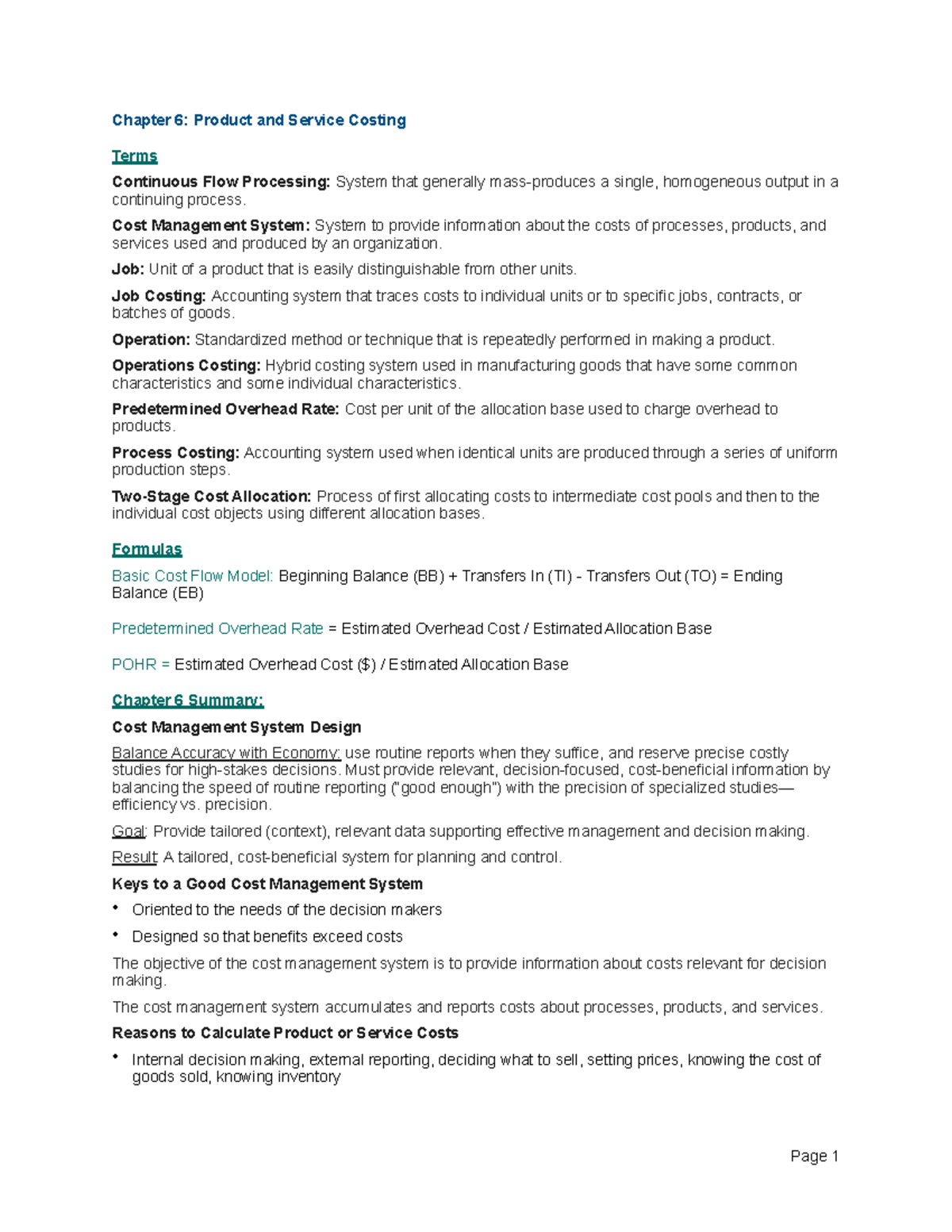 Comprehensive Guide to Cost Management & Product Costing Systems ...