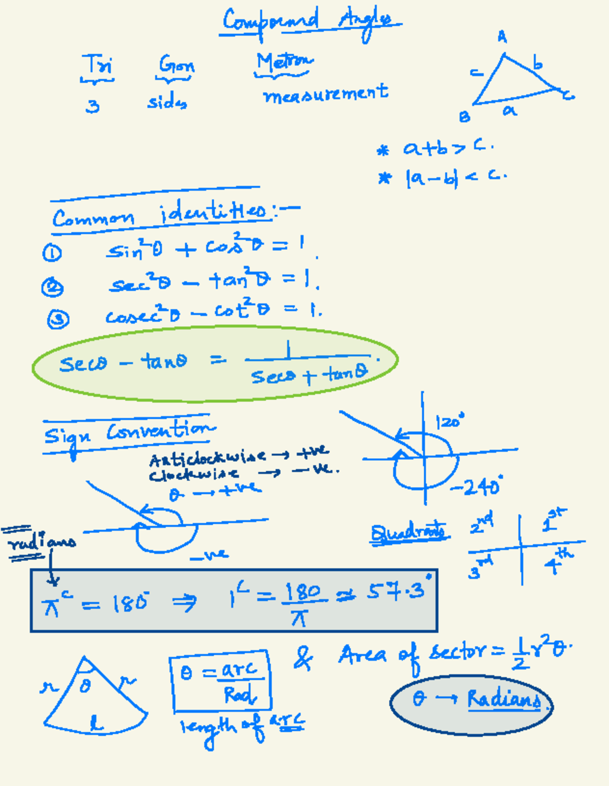 386793 Compound Angles: Basic Theory & Results Overview - Studocu