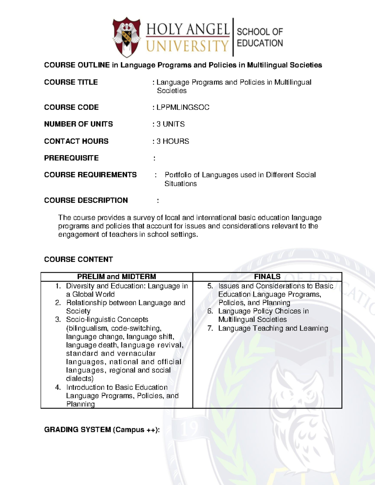 LPPMLINGSOC Course Outline: Language Programs & Policies in ...