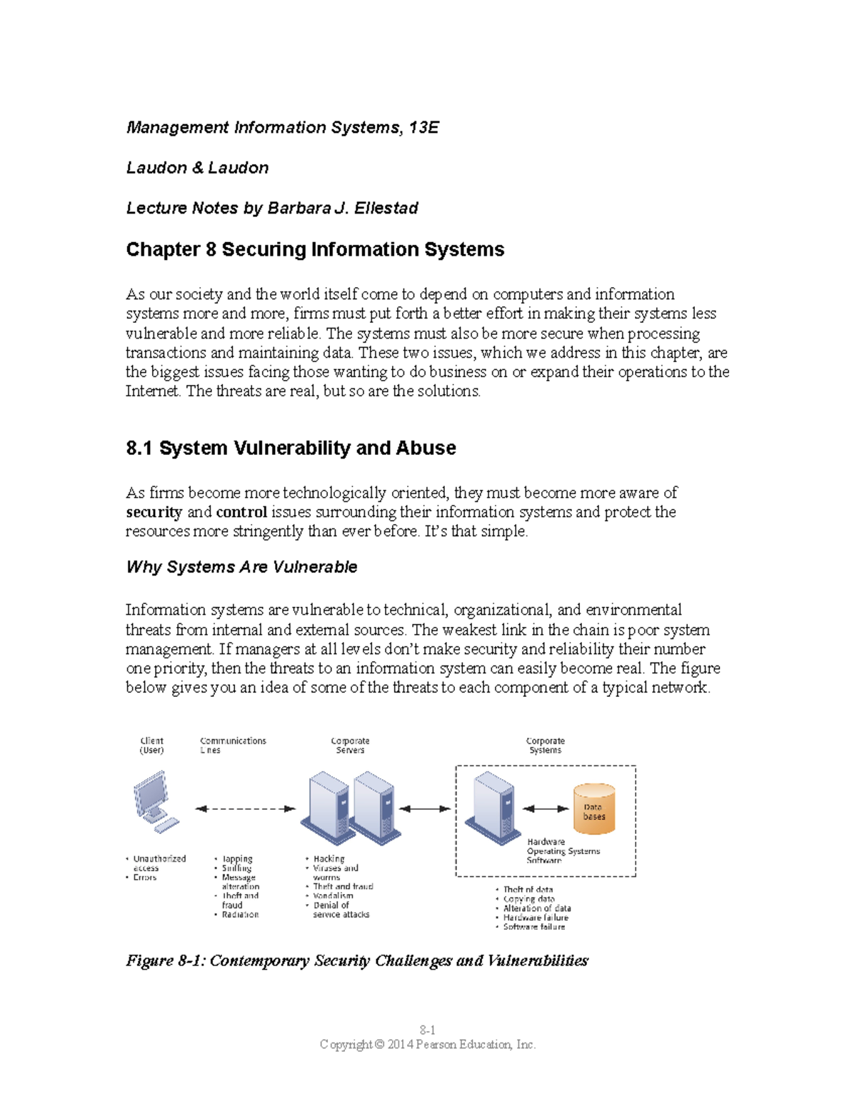 MIS 13E Chapter 8: Securing Information Systems Overview and Insights ...