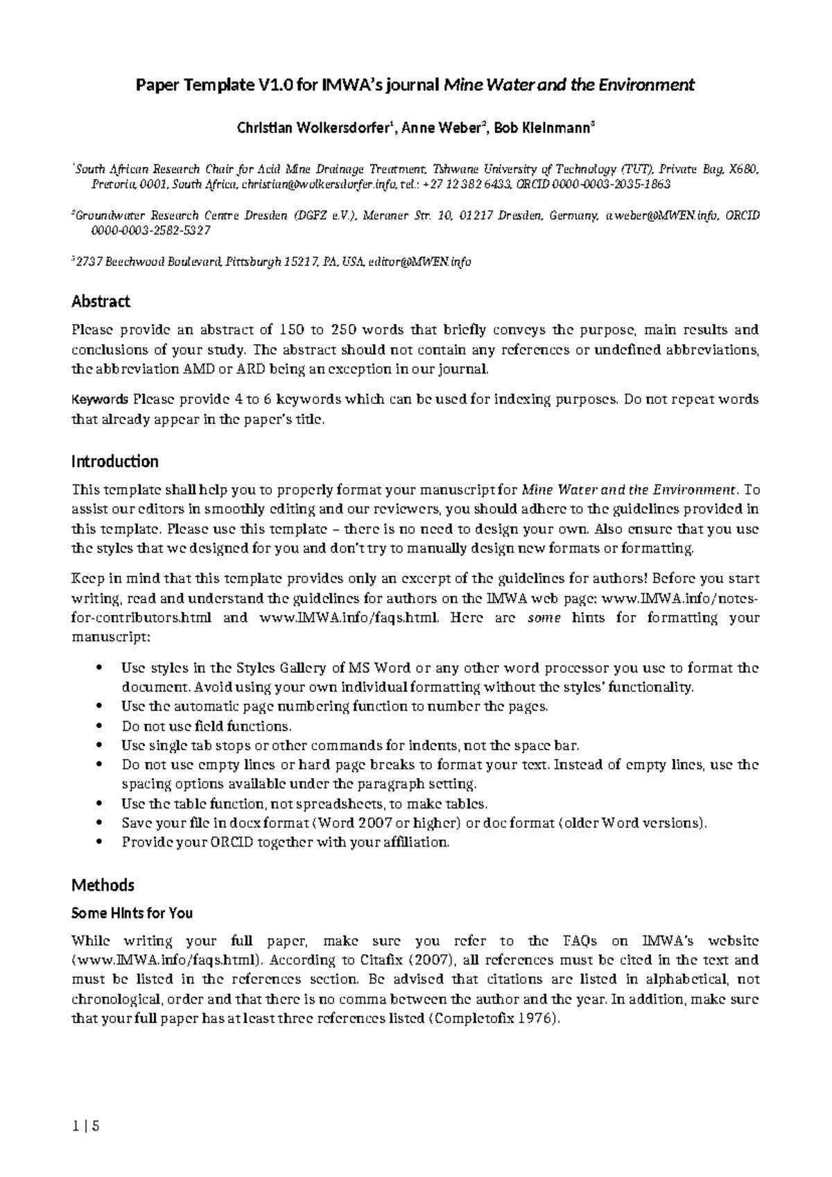 MWEN Paper Template V1.0 for Journal Submission - Studocu