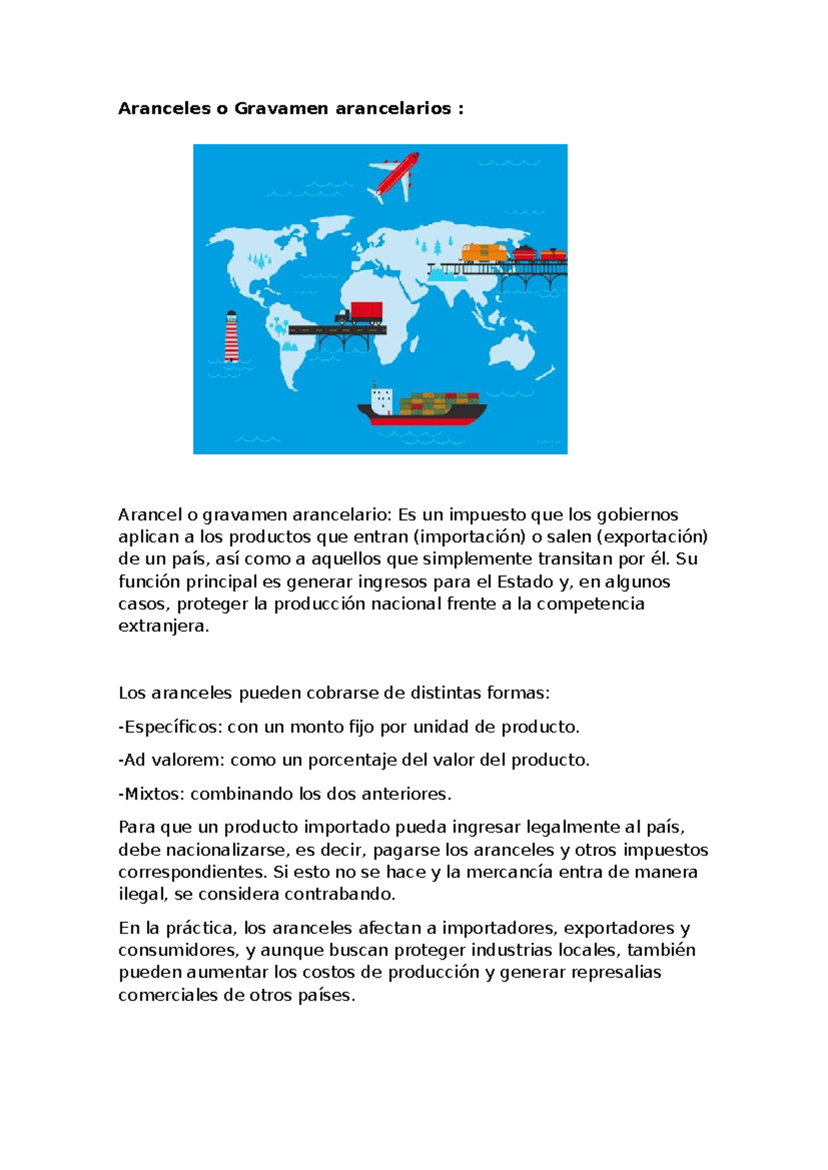 Aranceles y Gravamen Arancelario: Historia y Efectos en el Comercio ...