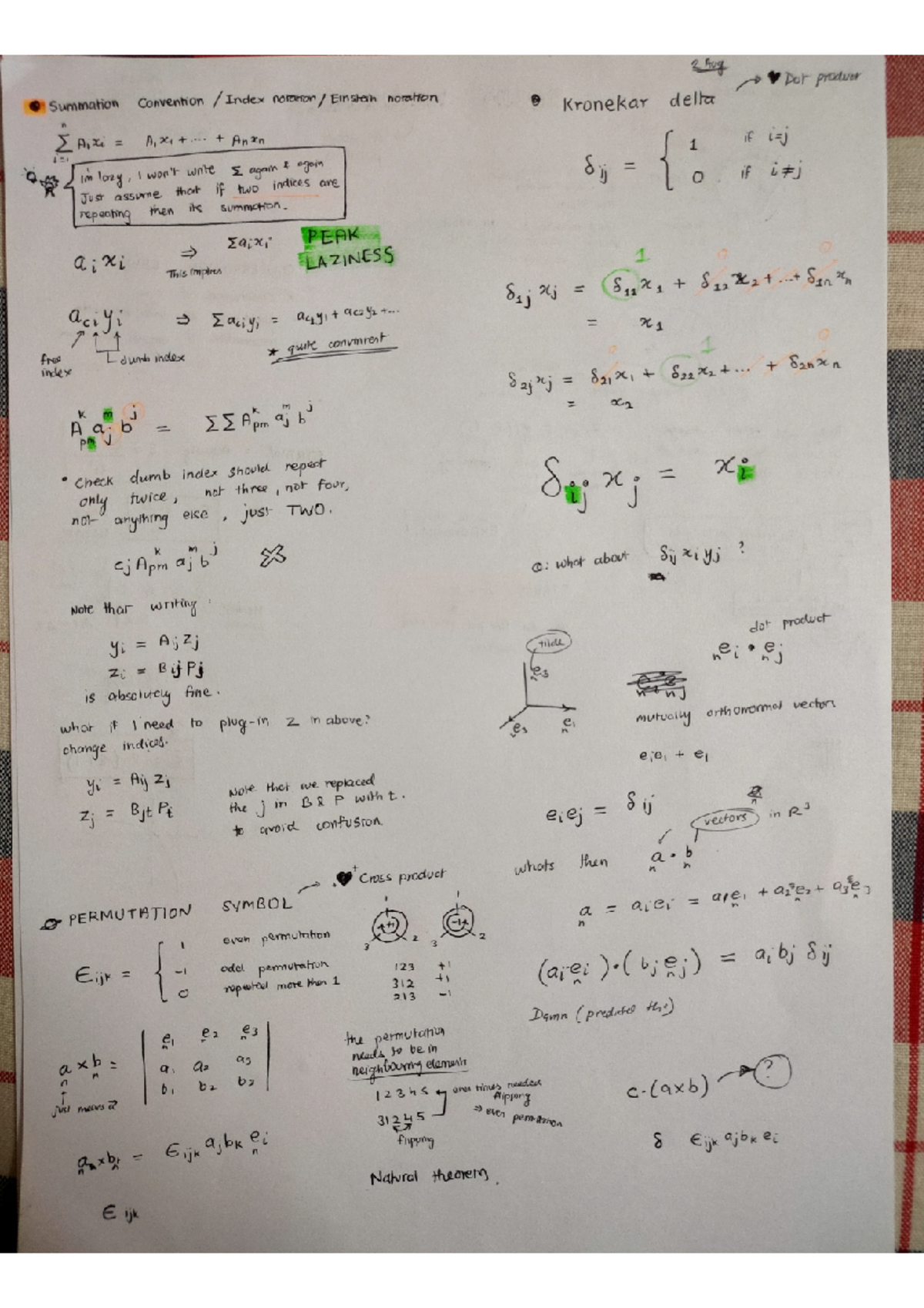 Solid Mechanics: Einstein Notation & Summation Conventions - Studocu