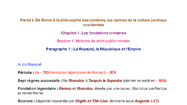 Histoire du Droit : Cours sur les Fondations Juridiques (HIST 101 ...