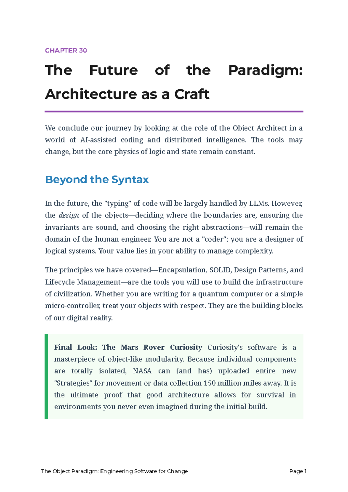 CHAPTER 30: The Future of Architecture as a Craft in Coding - Studocu