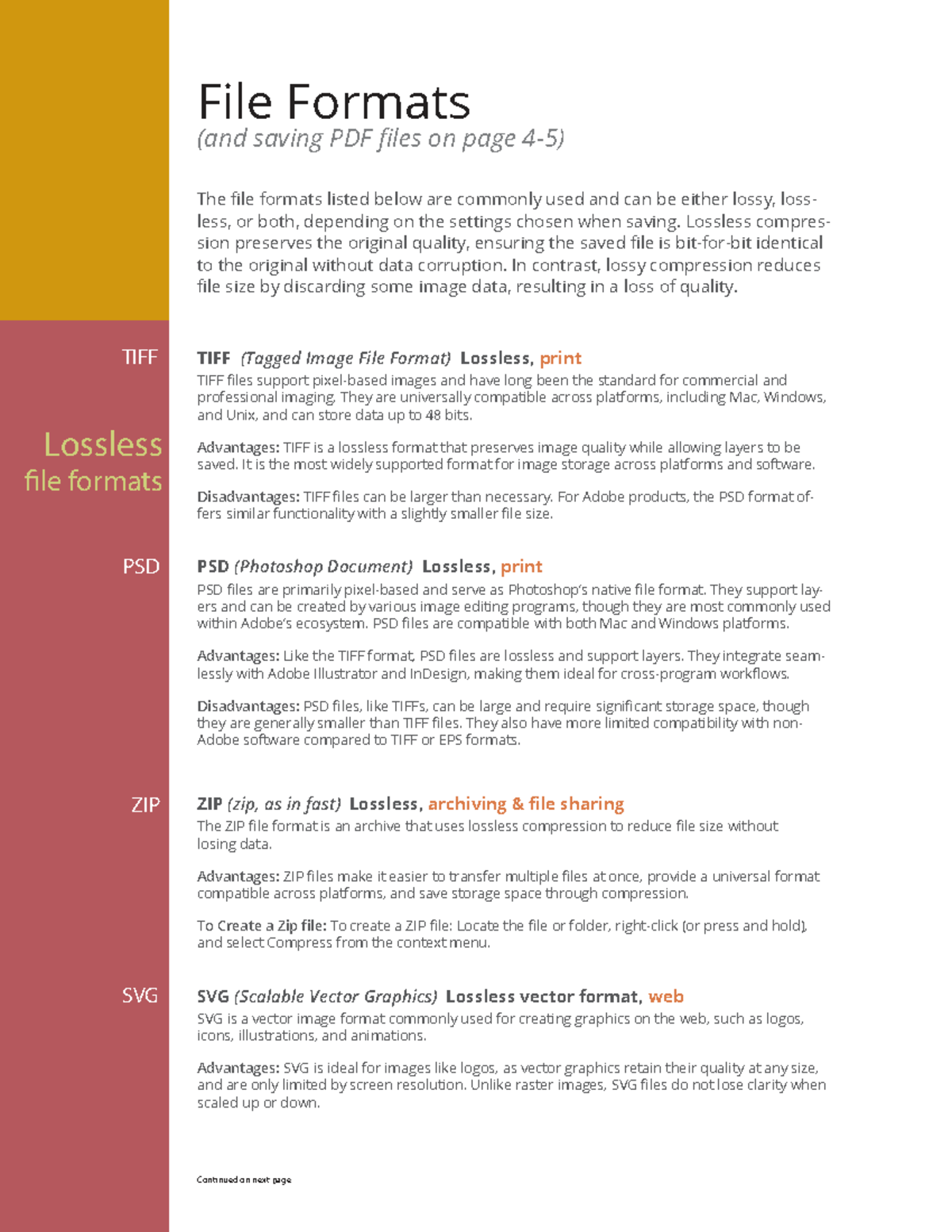 File Formats and PDF Creation Guidelines for Image Processing - File ...