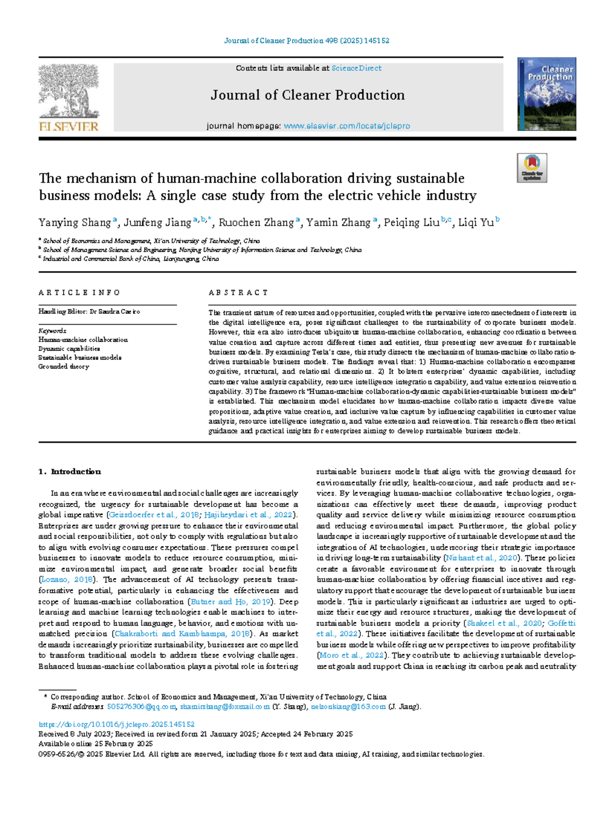 Collaboration-Driven Sustainable Business Models in the EV Sector: A ...