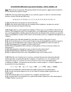 Updated - STAT 2507 Assignment 2 Winter 2025 - Carleton University ...