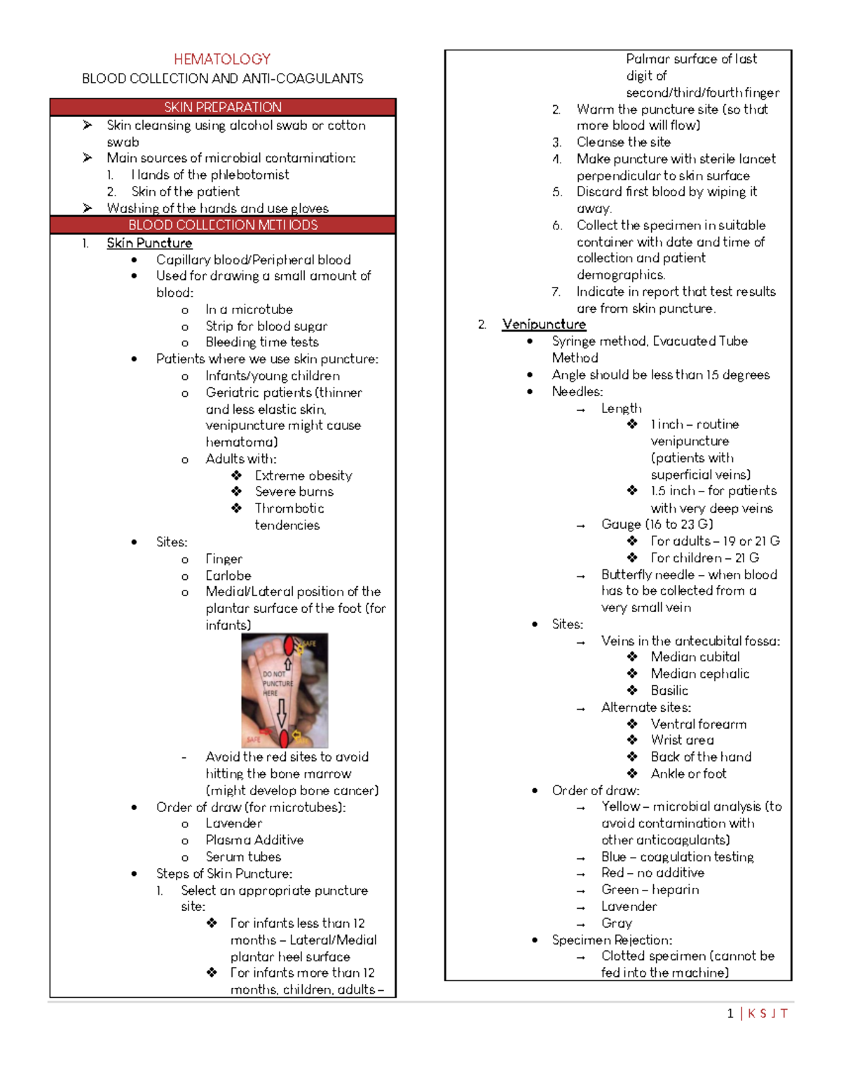 Hematology Overview: Blood Collection & Anticoagulants Techniques - Studocu