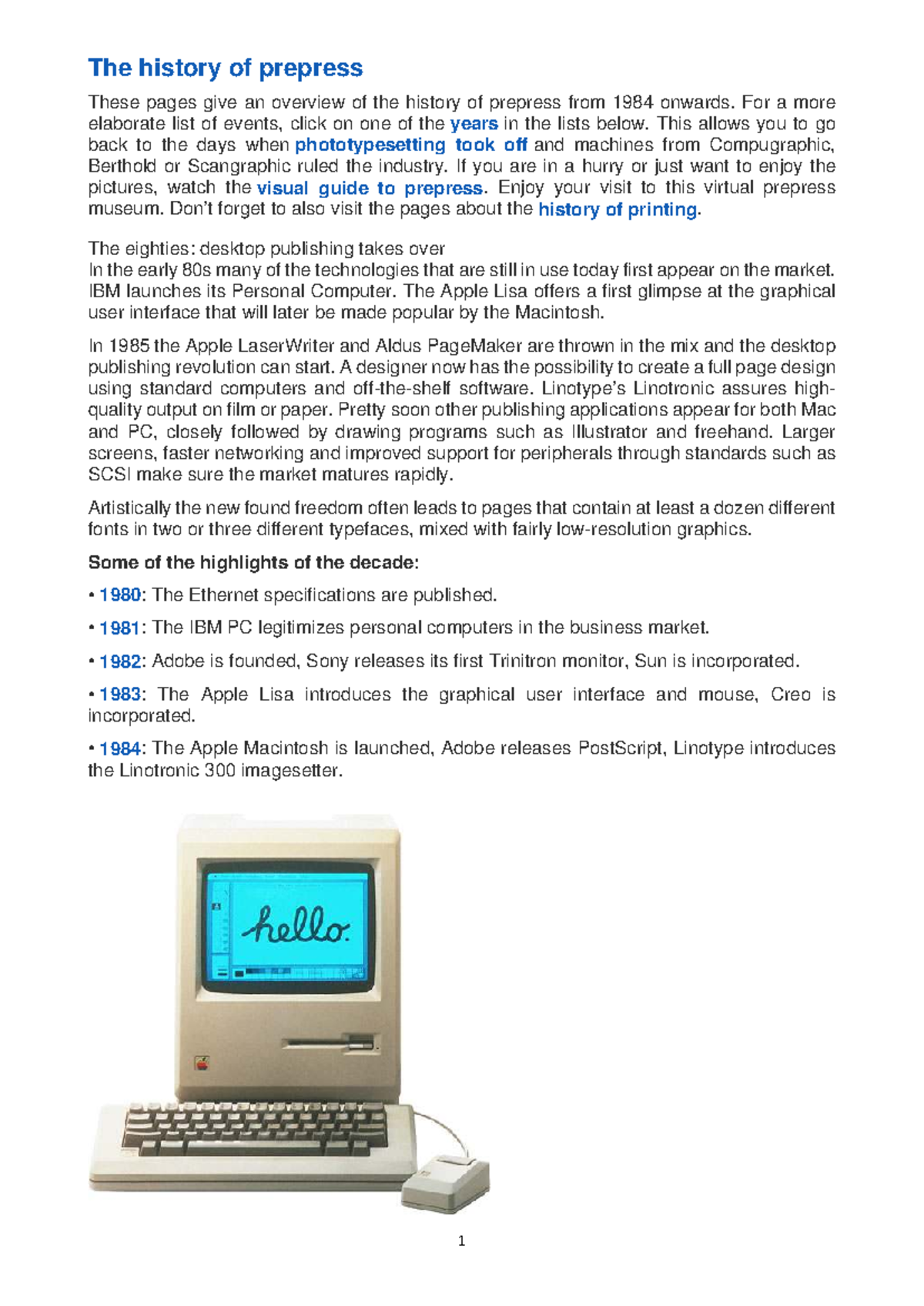 Printing Process Overview - 123: A Historical Perspective on Prepress ...