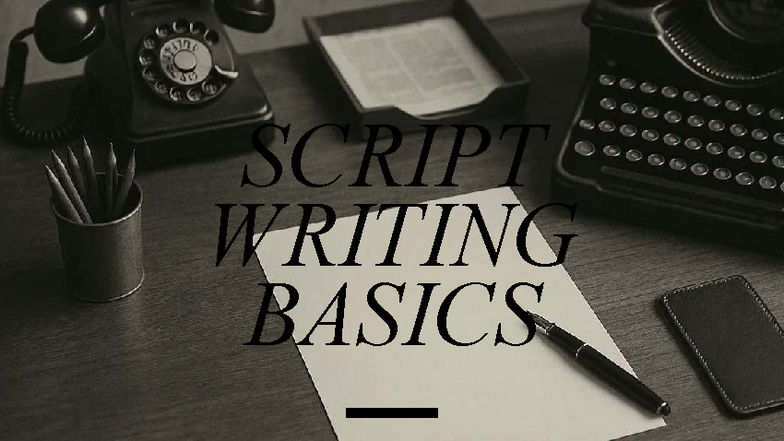 Script writing basics - SCRIPT WRITING BASICS SCRIPT WRITING BASICS To ...