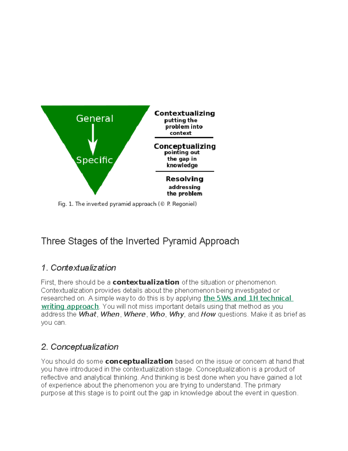 370036139 Three Stages of the Inverted Pyramid Approach Explained - Studocu