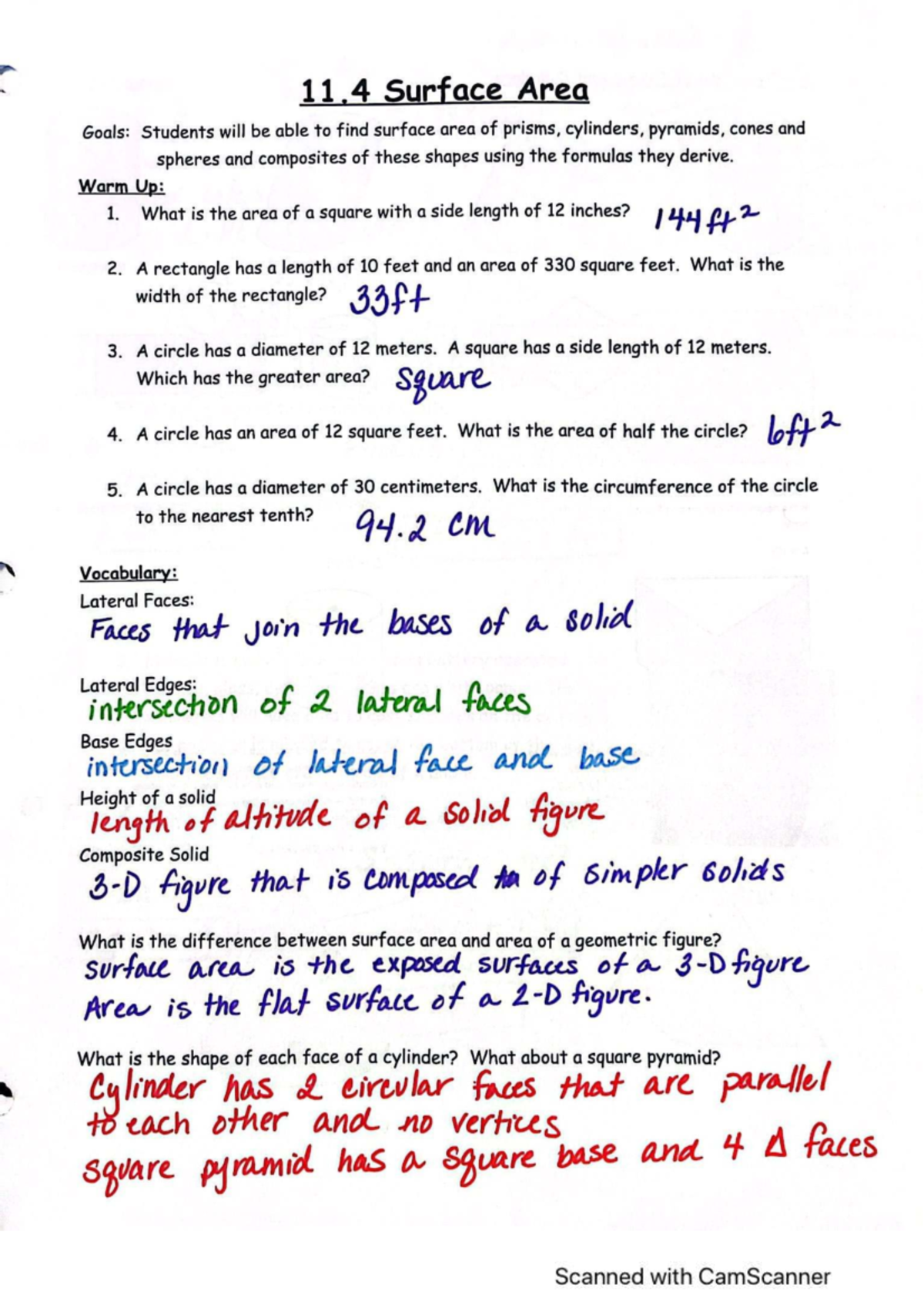 Midterm Exam Study Guide - EE101: Surface Area of Solids - Studocu