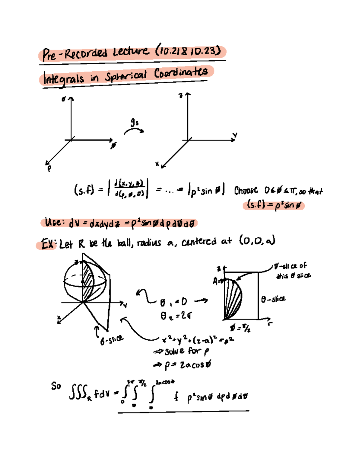 Surface Integrals & Scalar Integrals - Pre Recorded Lecture (10 10 ...