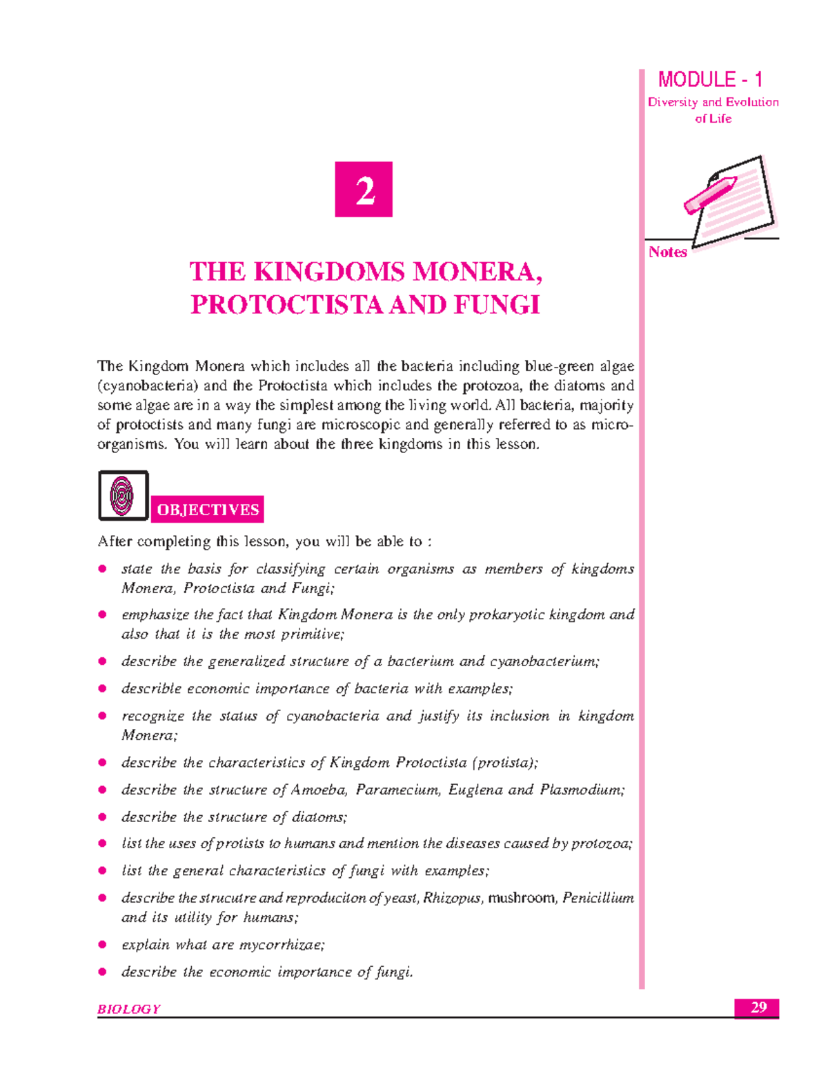 Title: Kingdoms Monera, Protoctista, and Fungi - Study Module 1 Notes** -  Studocu