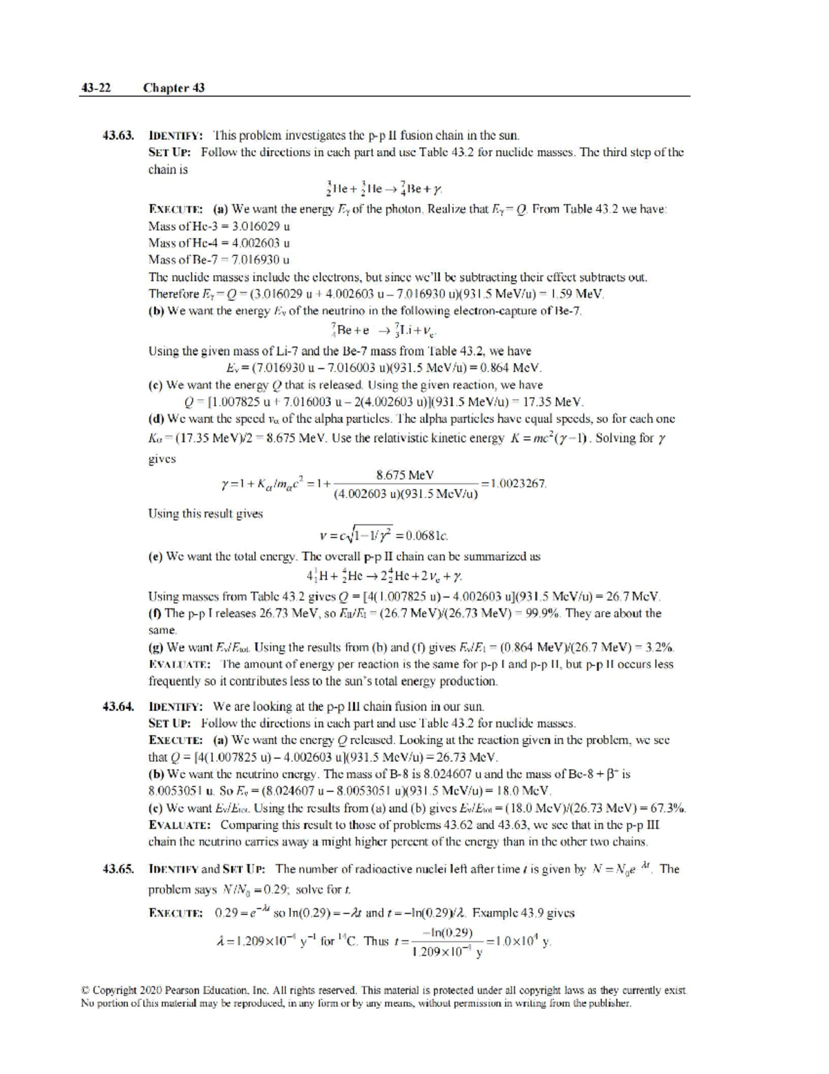 University Physics (PHYS 101) Chapter 43: Fusion Chain in the Sun - Studocu