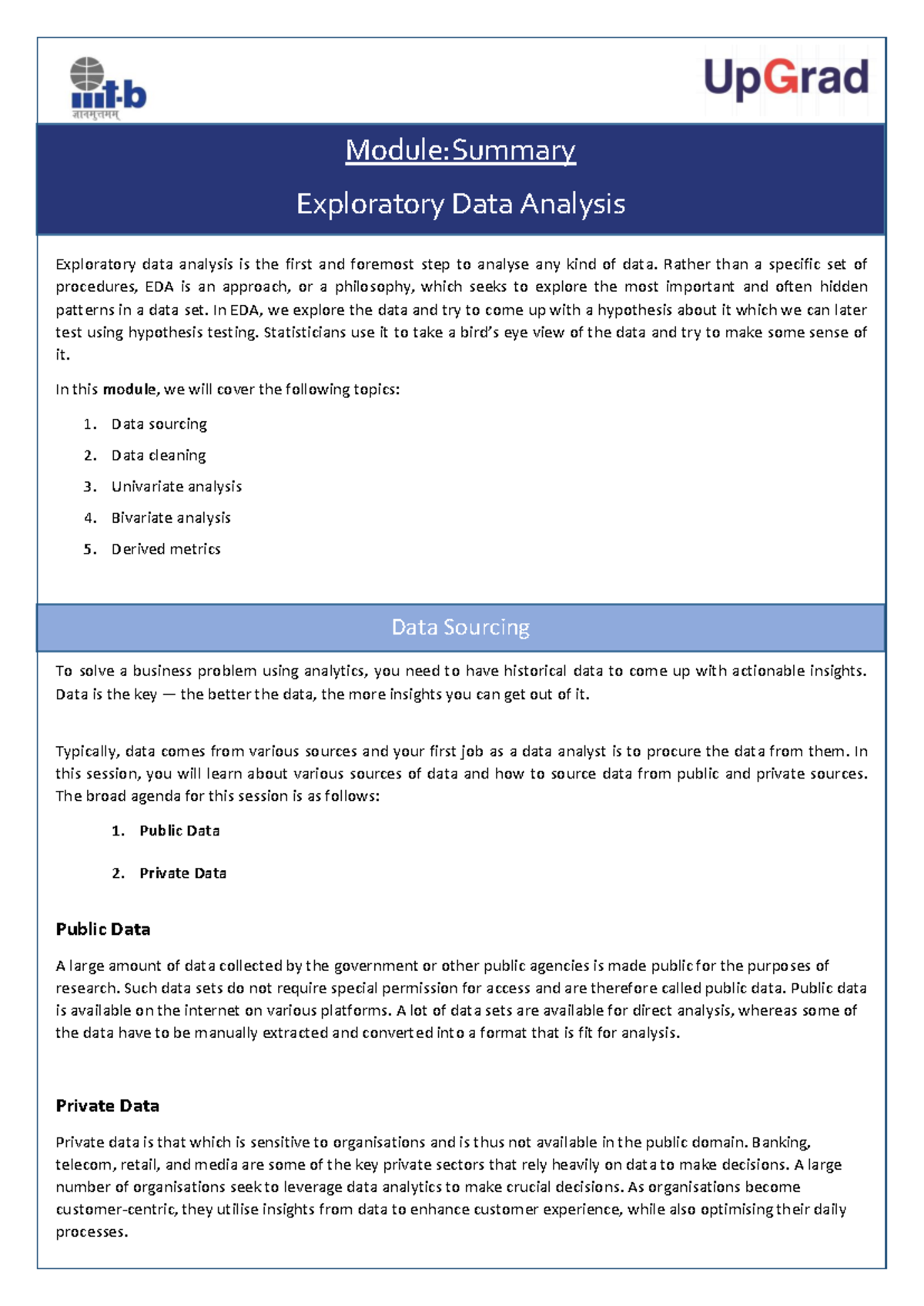 Lecture Notes - EDA (Exploratory Data Analysis) Techniques and Insights ...