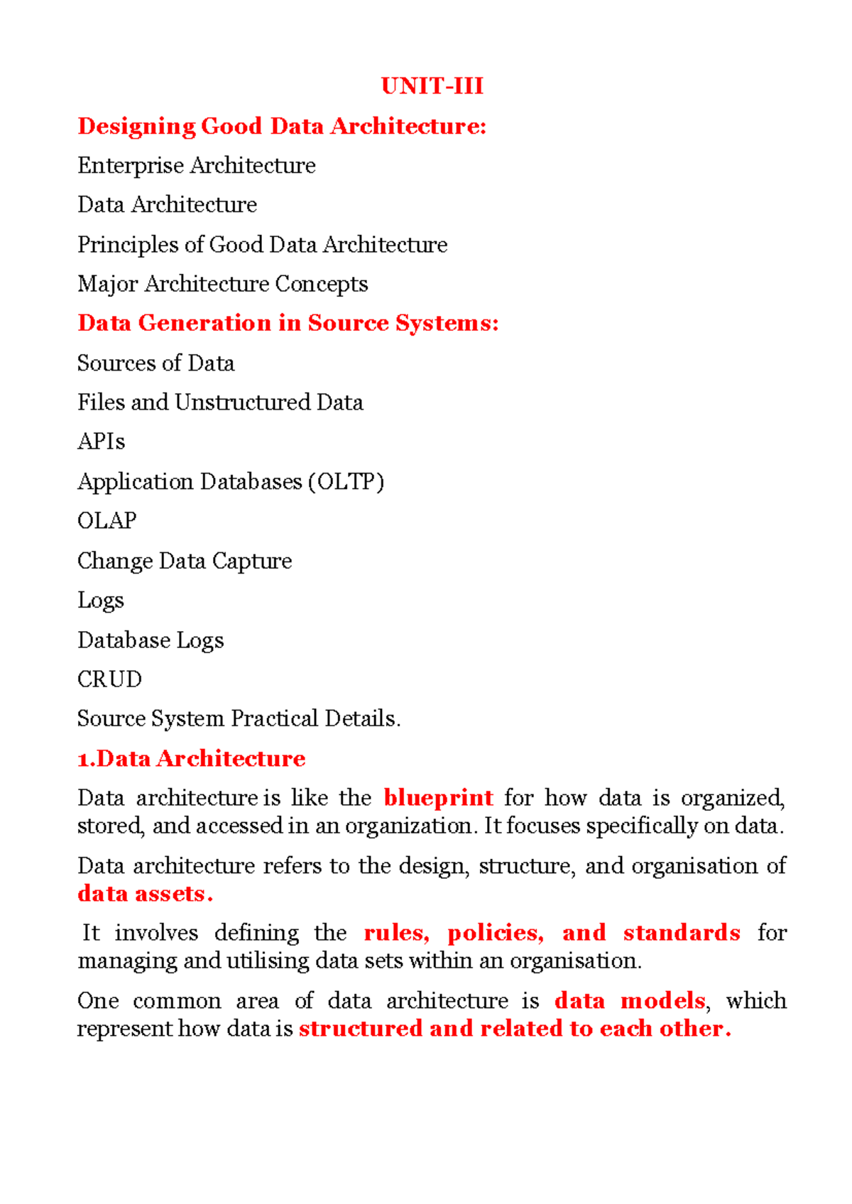 DATA 101: Comprehensive Guide to Data Architecture Principles and ...