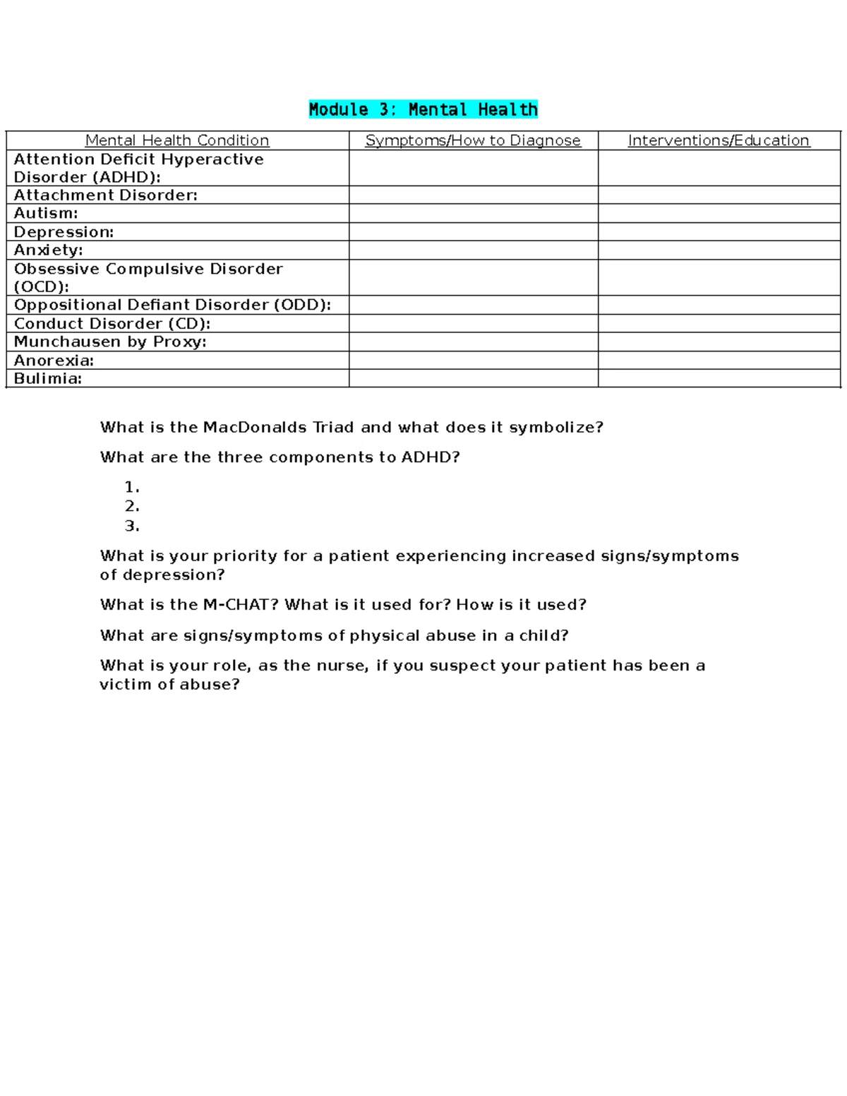 OB NUR Exam 2 Study Guide - Key Concepts and Interventions - Studocu