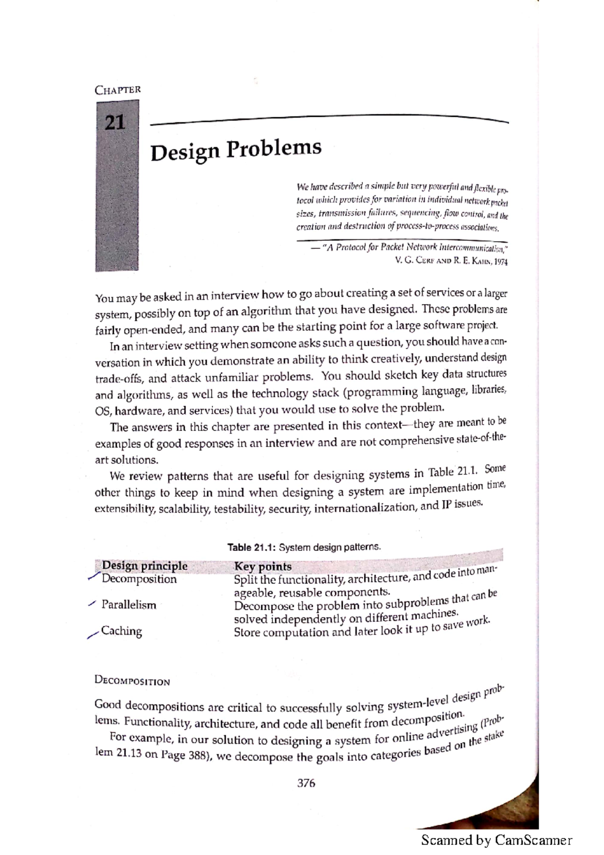 CHAPTER 21 System Design Problems and Solutions (CS101) - Studocu