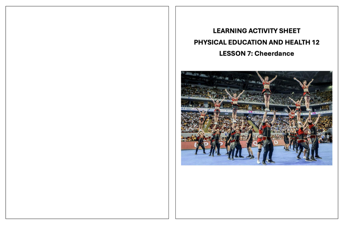 LAS 207 - Cheerdance Lesson 7 & 8: Understanding Cheerdance Elements ...