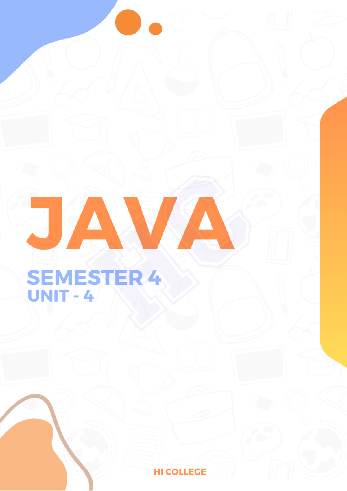 BCA JAVA SEM 4 UNIT IV SYLLABUS: SWING COMPONENTS & EVENT HANDLING ...