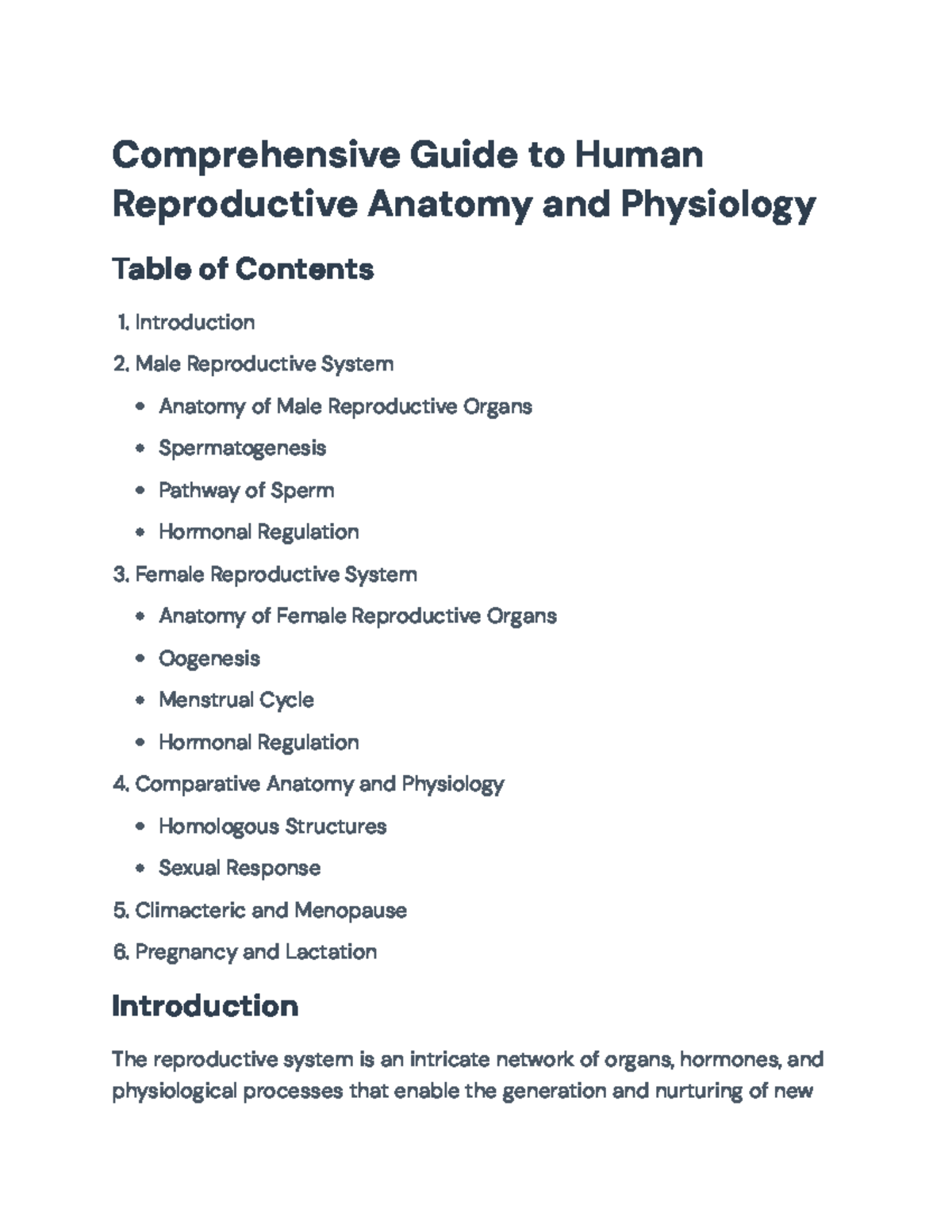 Comprehensive Guide to Human Reproductive Anatomy and Physiology - This ...