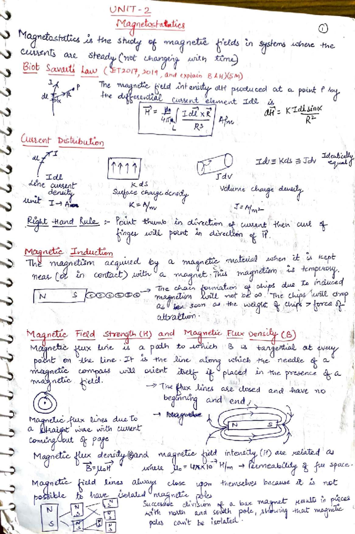 EMFT Unit-2 - emft ece - ~ , X ~ I 9 .i v !) - ~v; ~ -iJfvdV = JcN ...