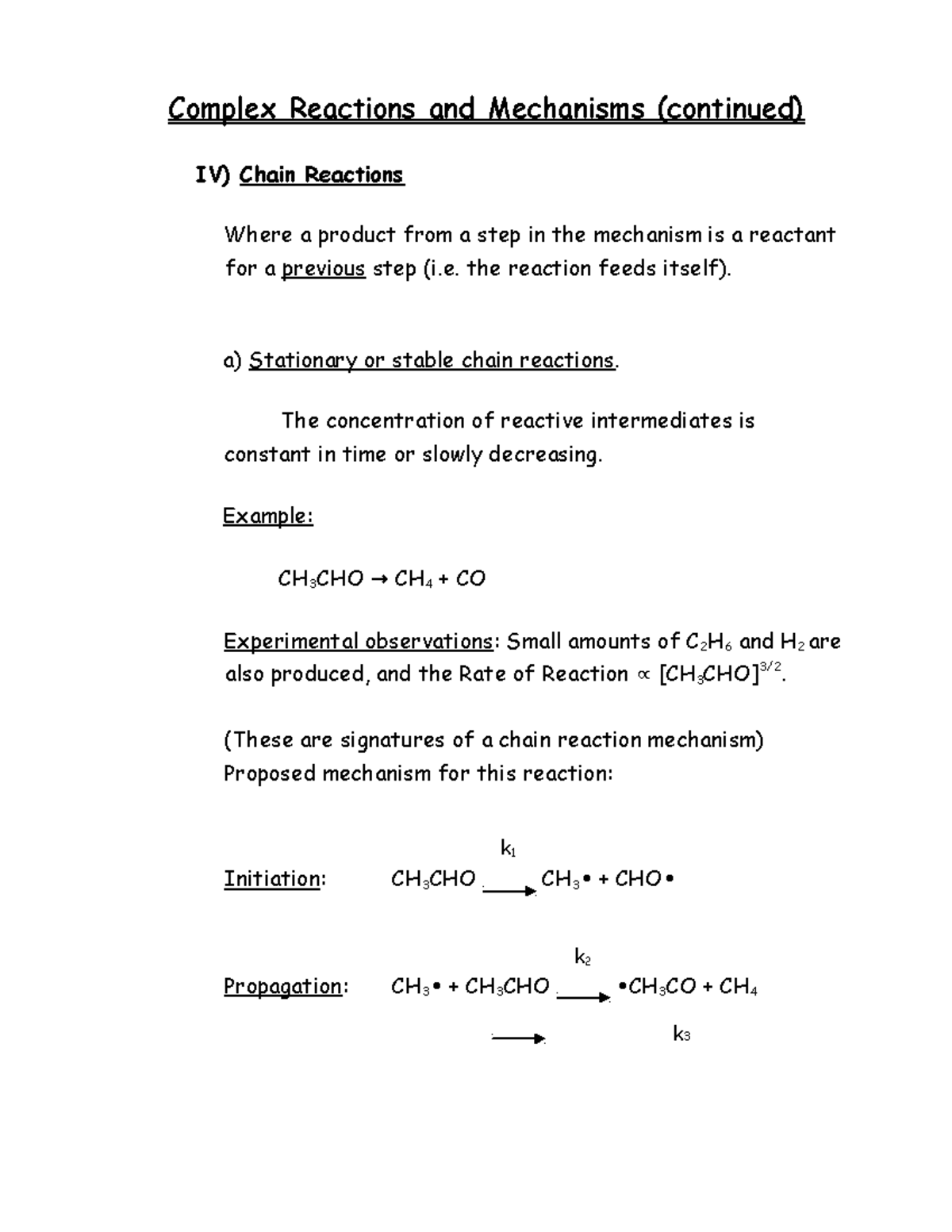 Complex Reactions and Mechanisms Part 3 - Complex Reactions and ...