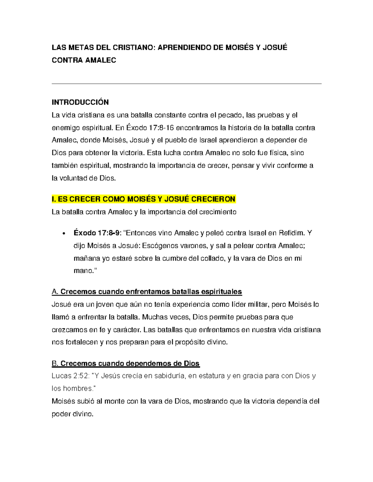 Lecciones Espirituales: La Batalla de Israel contra Amalec (Éxodo 17:8 ...