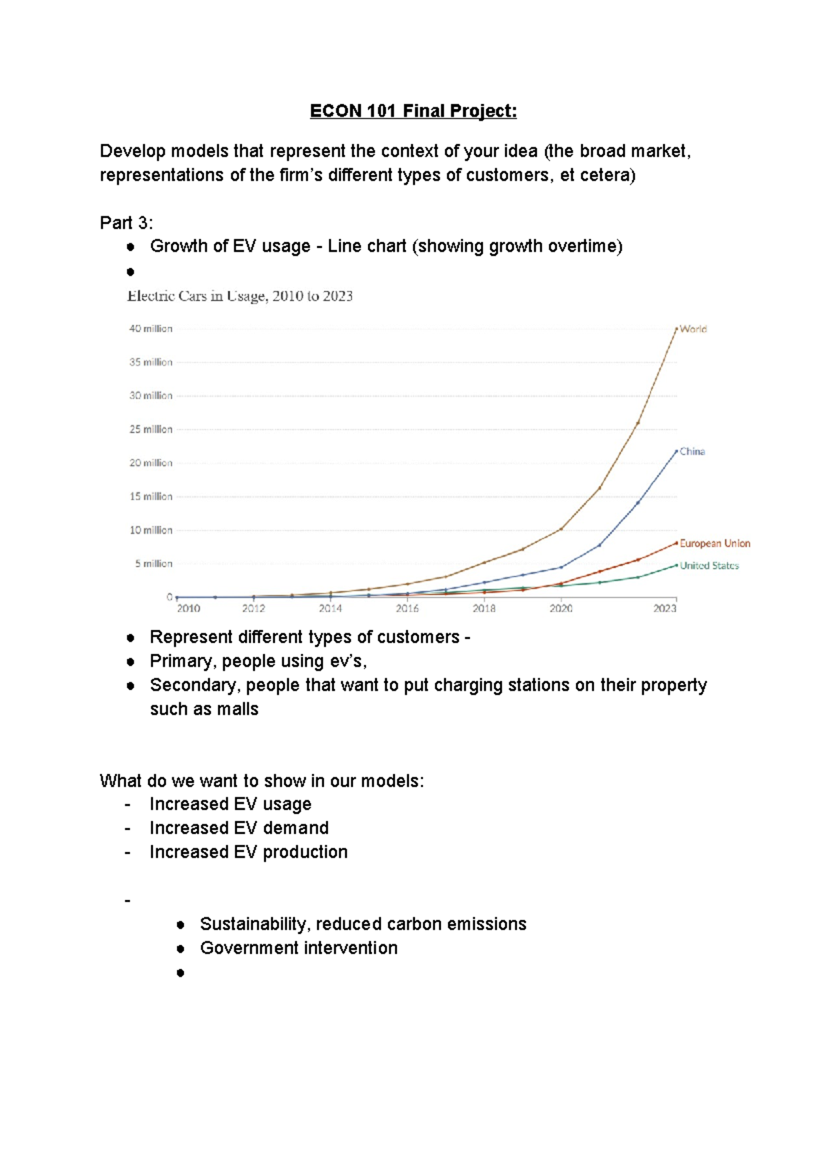 ECON 101 Final Project - brief description - ECON 101 Final Project ...