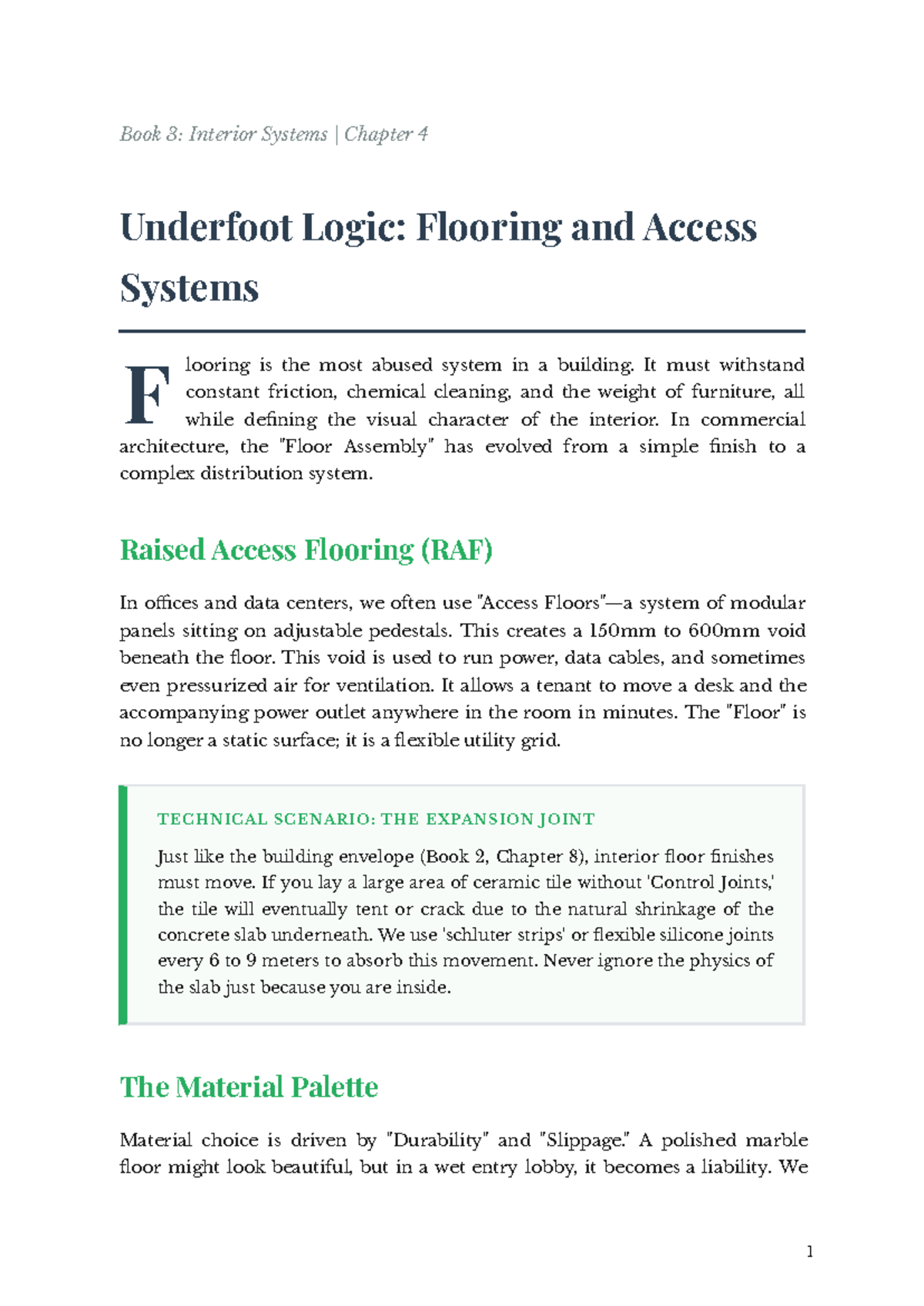 Book 3: Chapter 4 - Flooring Systems and Access Logic - Studocu