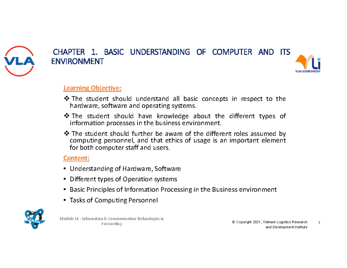 Chapter 01 - it of logistics in digital world - © Copyright 2021 ...