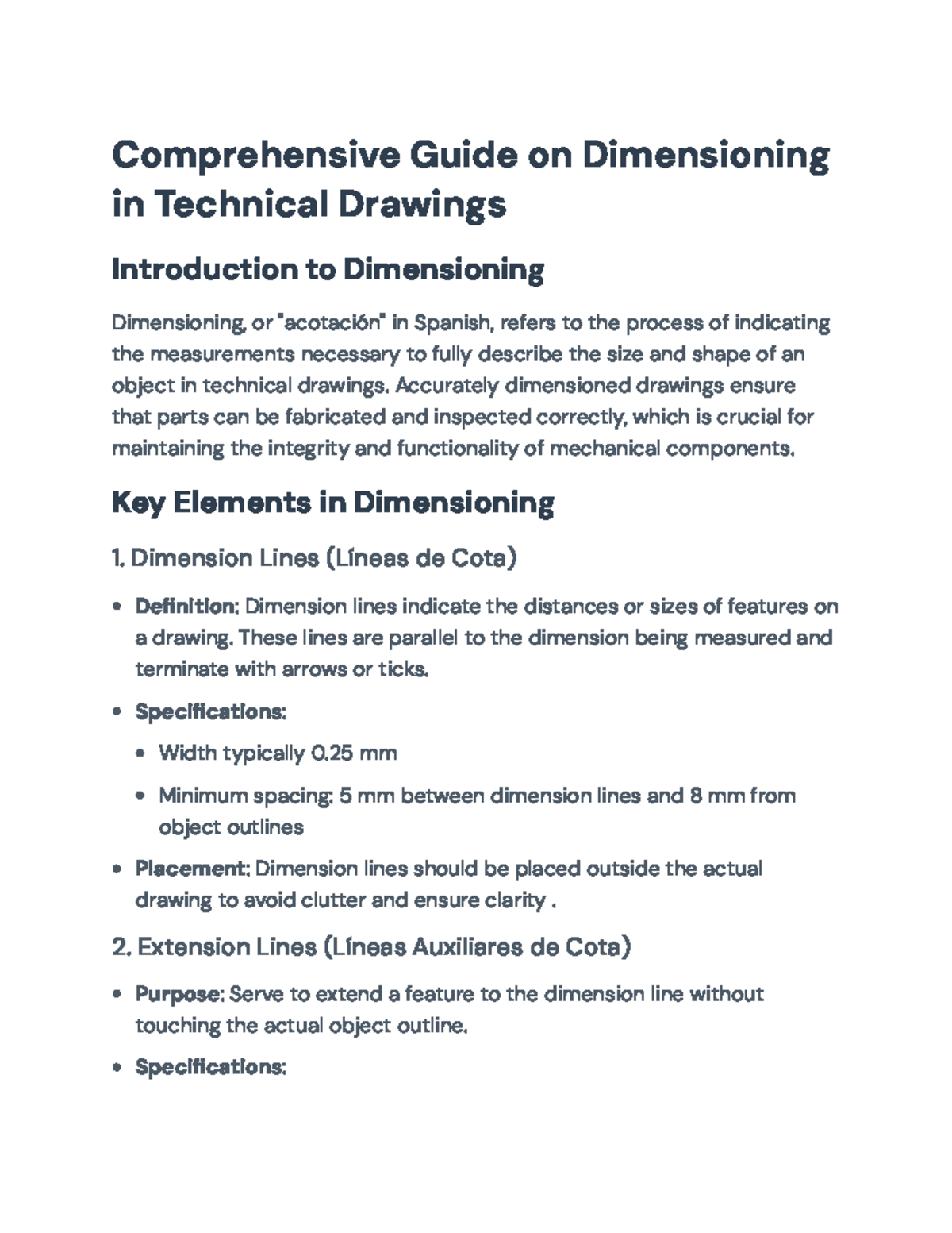 Comprehensive Guide on Dimensioning in Technical Drawings ...