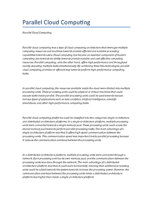 Parallel Video Processing - Parallel Video Processing Parallel Video ...