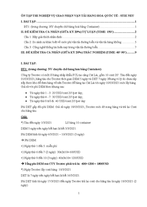 [Solved] 22 Quy trnh xut khu hng ha bng ng hng khng ca Tng cng ty Cng ...