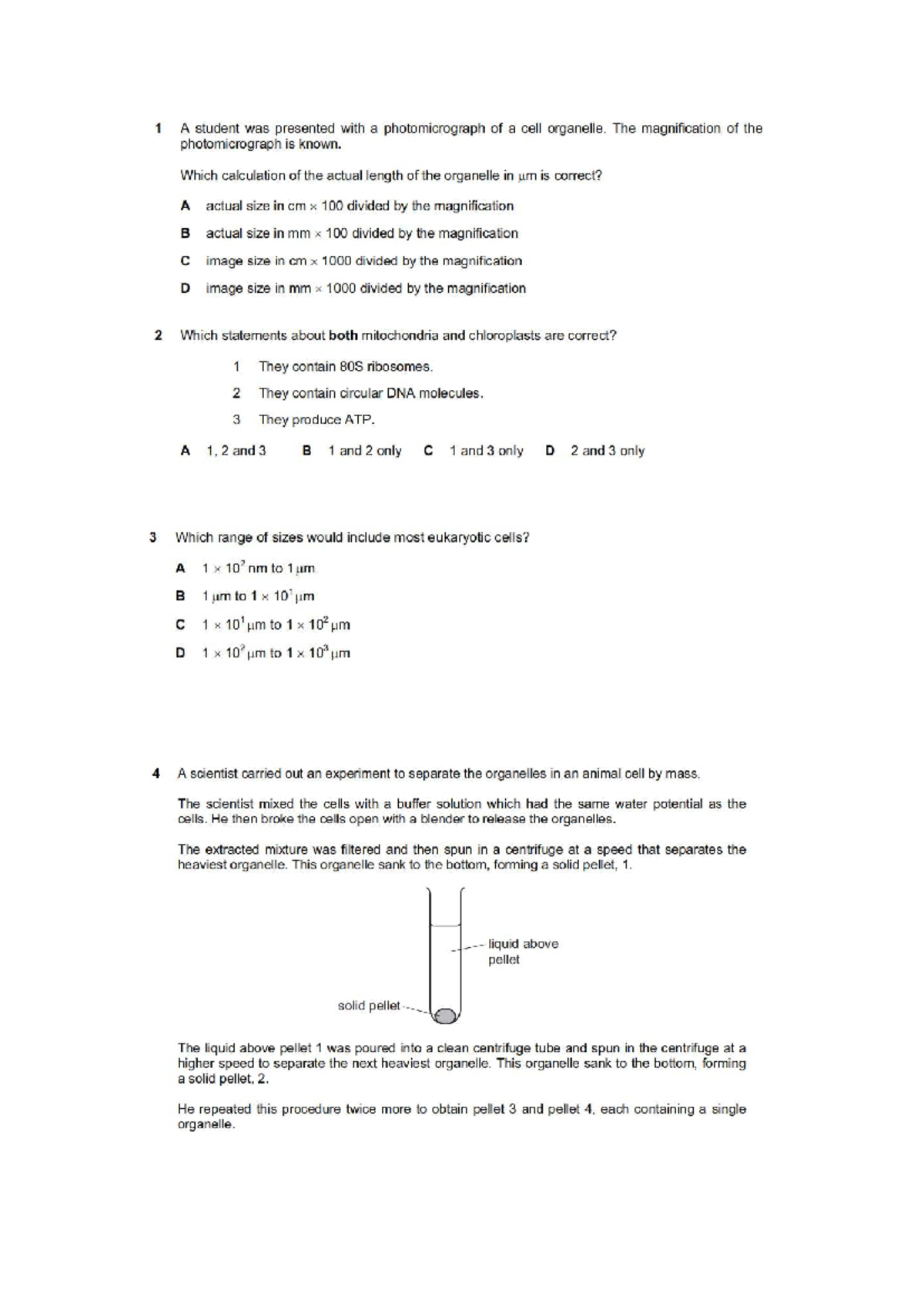 BIO 6112 - MCQ Practice Questions for Biology Exam Prep - Studocu