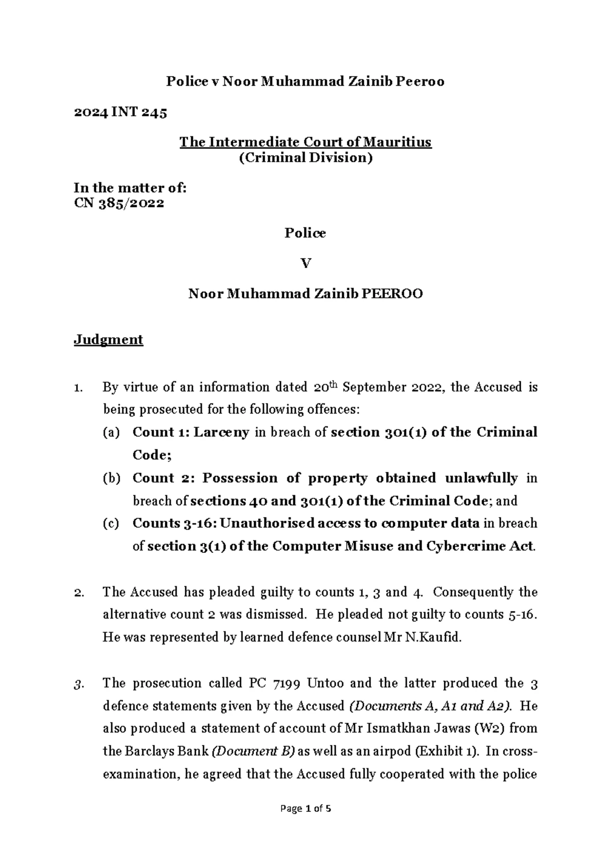 Dowlut v Dowlut 2001 SCJ 157: Supreme Court Judgment Analysis - Studocu