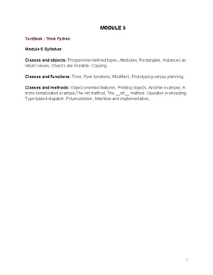 Module 3 Notes: Python Programming - Strings, Files, and Methods - Studocu