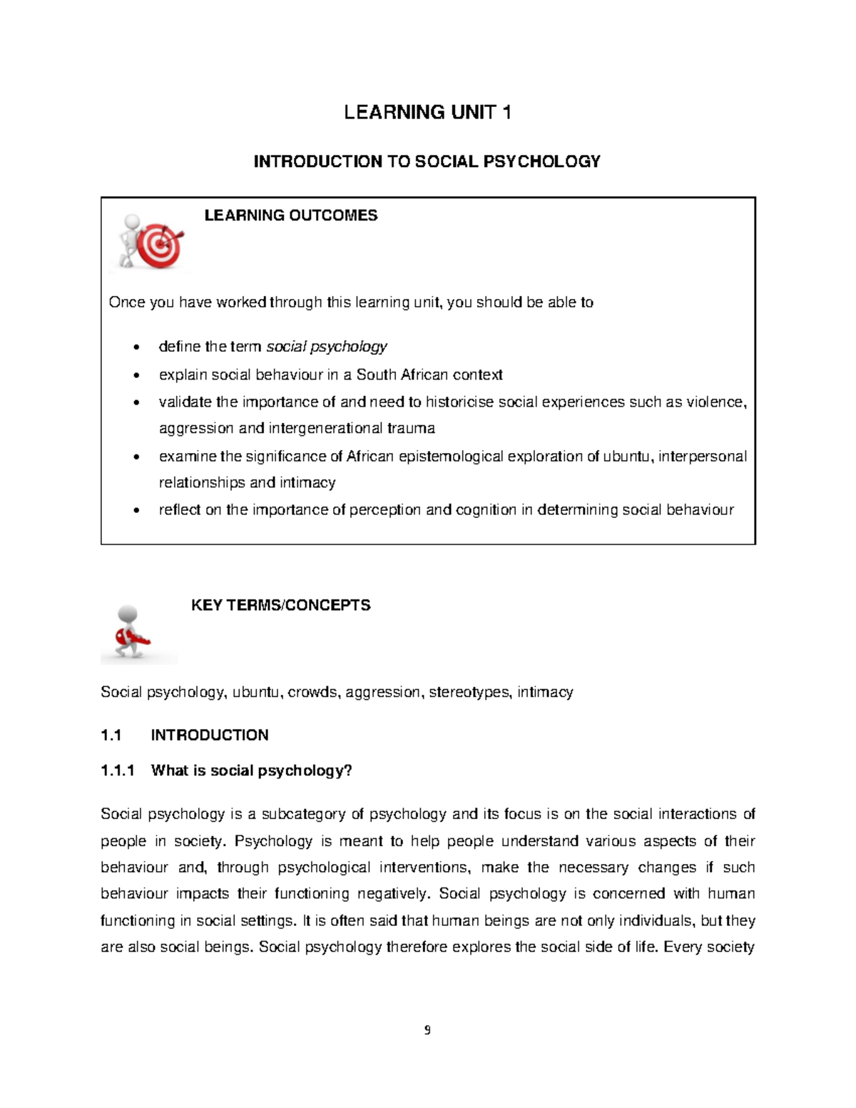 SOC 101: Learning Unit 1 - Intro to Social Psychology & Key Concepts ...