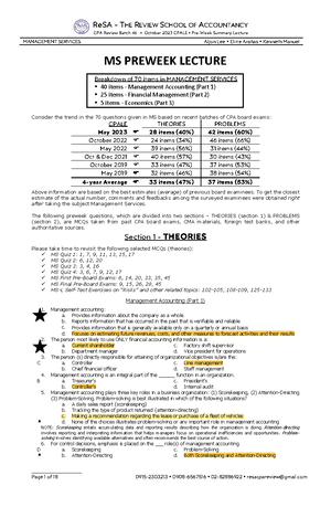 MAS 1 - MS 1 lecture notes - R.D UNIVERSITY OF LUZON COLLEGE OF ...