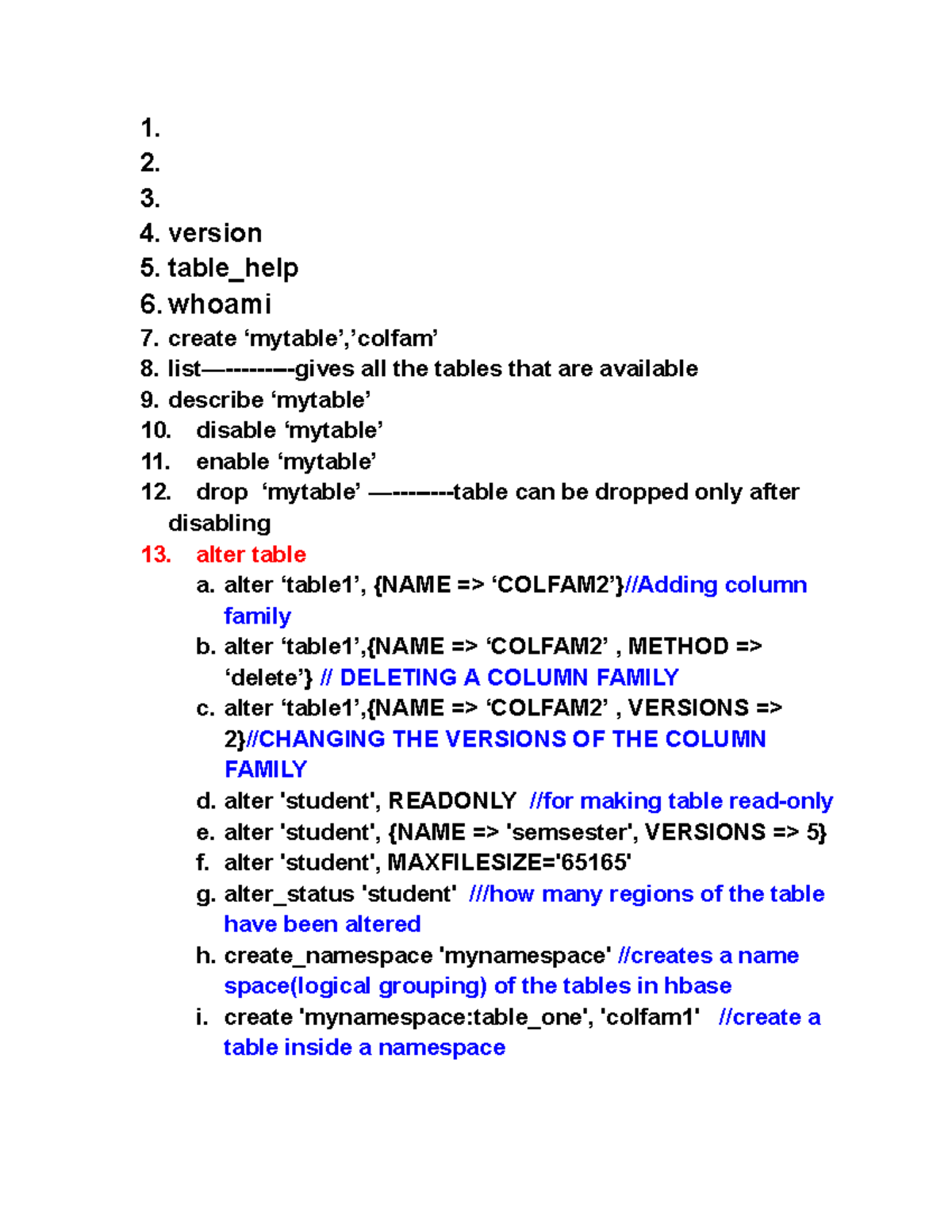HBase Commands: Managing Tables, Column Families, and Data Operations ...