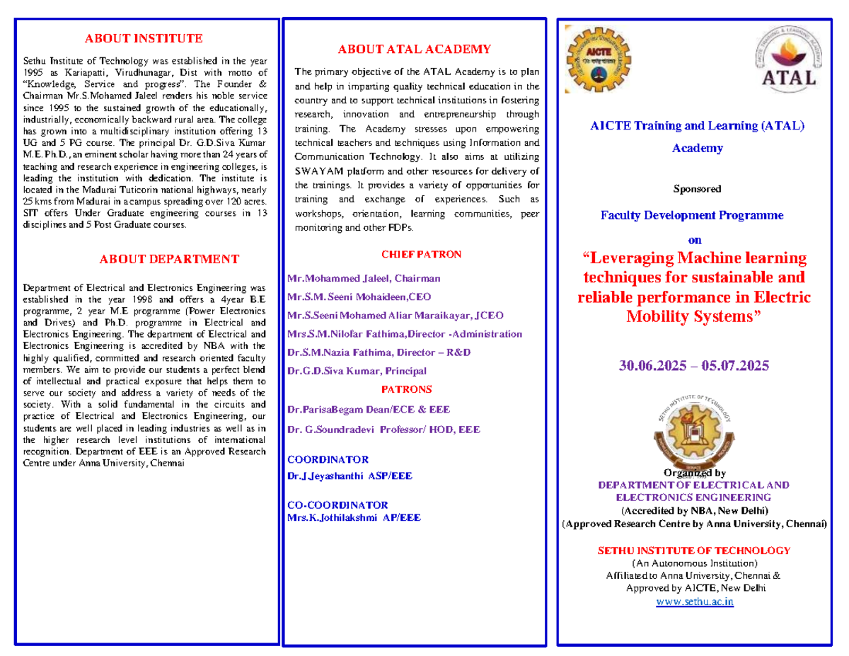 SIT EEE Brochure: Overview of Programs & Initiatives - Studocu
